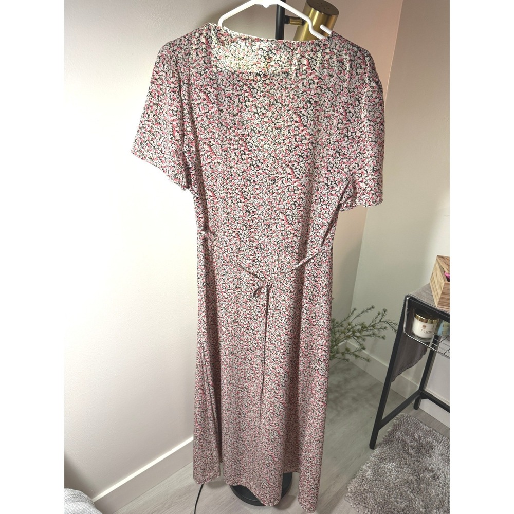 Missguided maxi tieback loose fit LG‎ fabric button ditsy summer cooling french